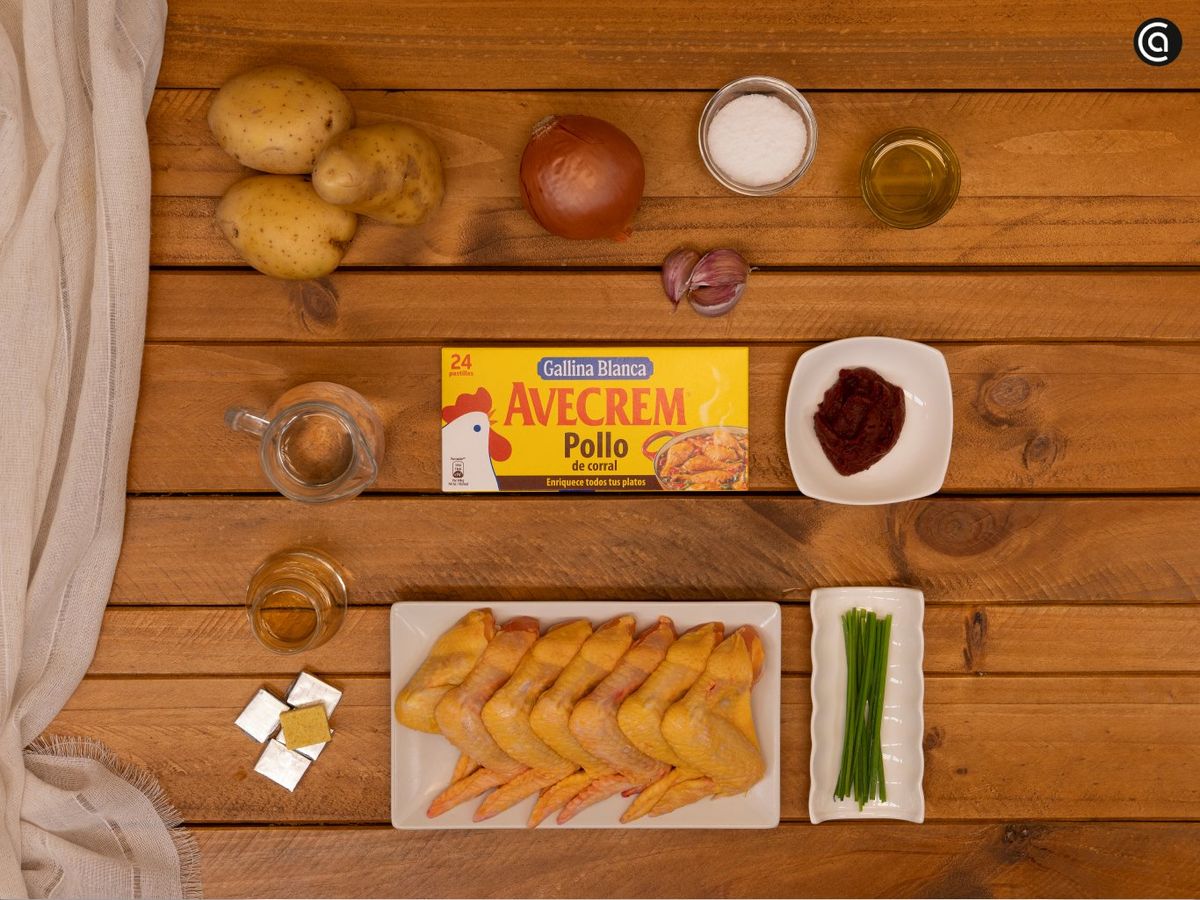 Alitas de pollo guisadas - ingredientes