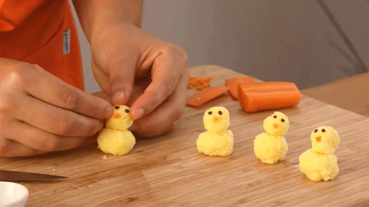 Receta de pollitos de coco y leche condensada  paso 6