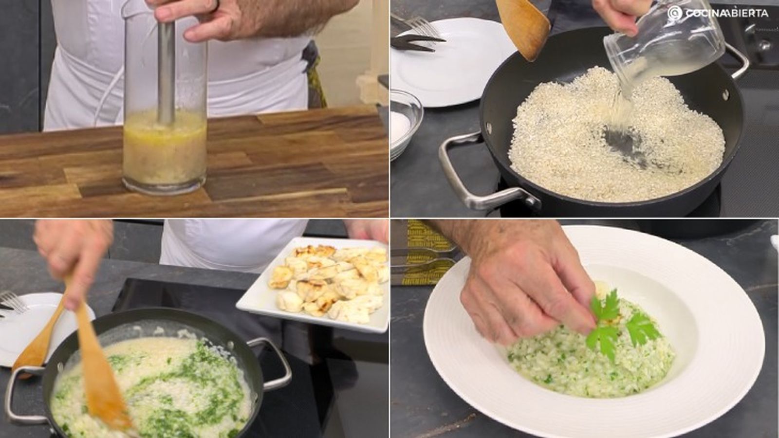 risotto de rape con pesto receta karlos arguinano karl7233 paso3