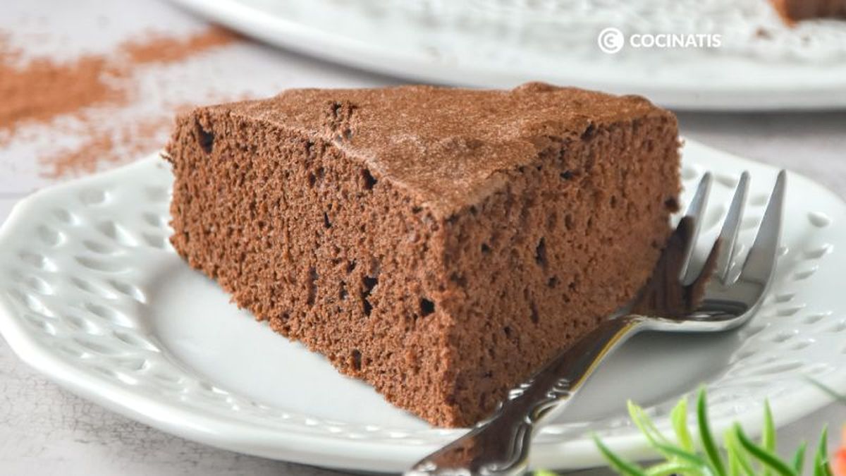 Bizcocho de chocolate esponjoso