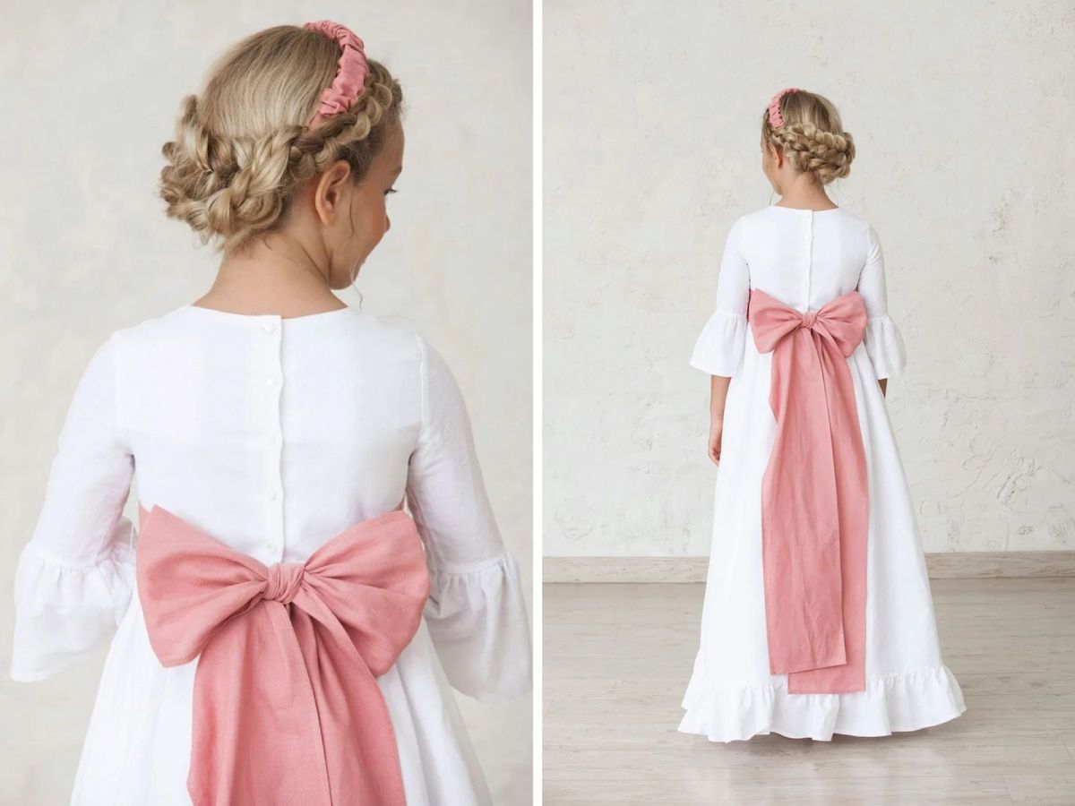 Un fajín a juego de un adorno para el pelo / Fotos: quemono.com