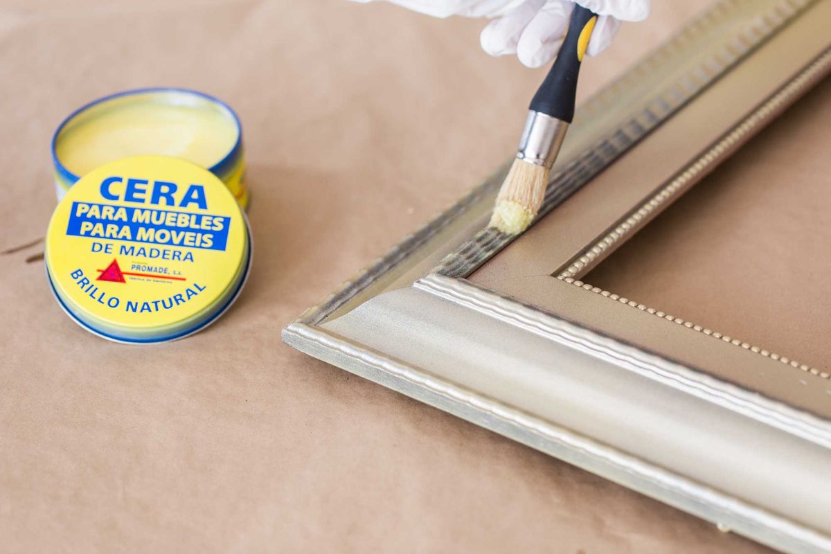 Pintar marco con efecto envejecido paso 1