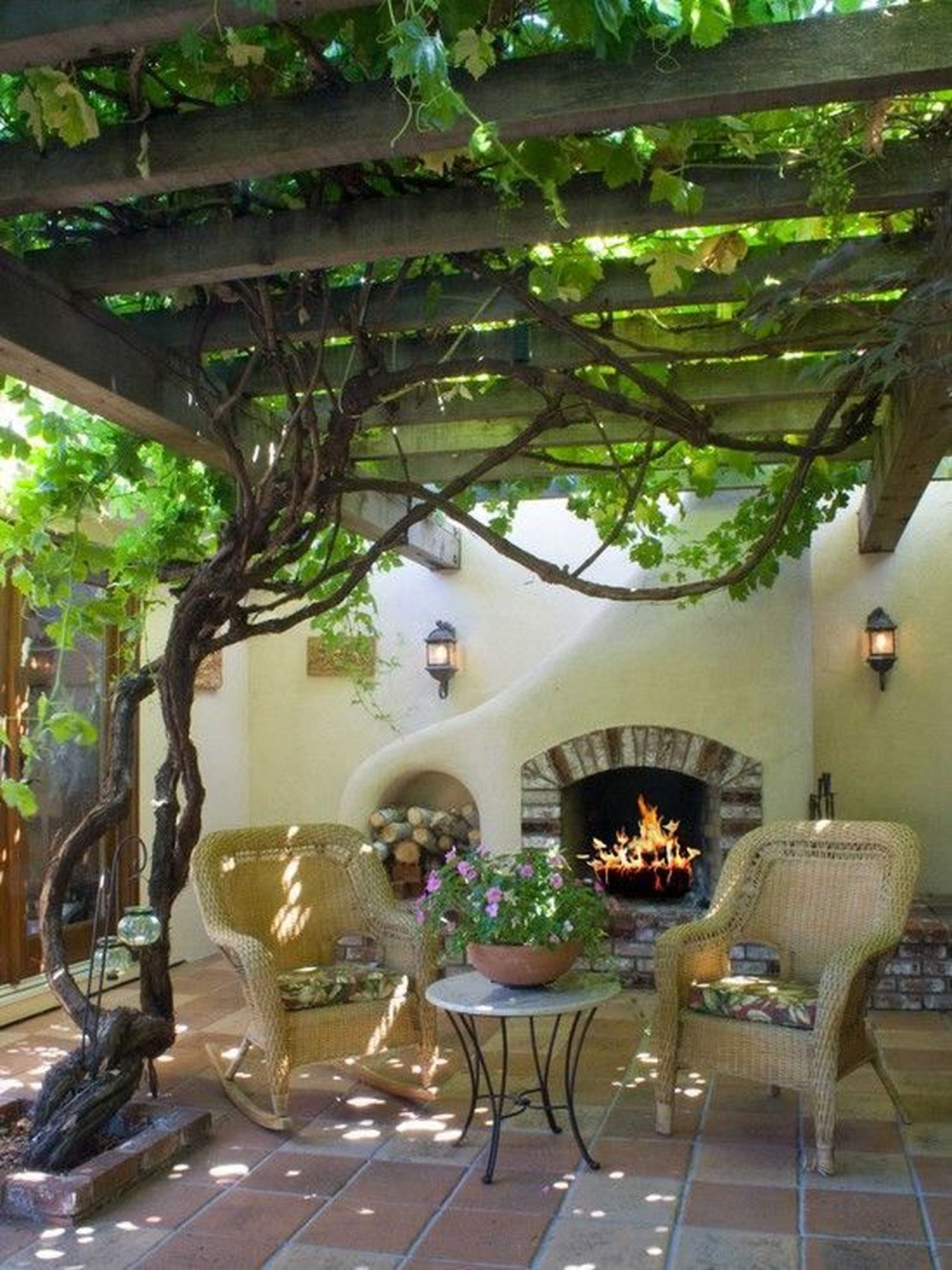 patio interior estilo rustico 3