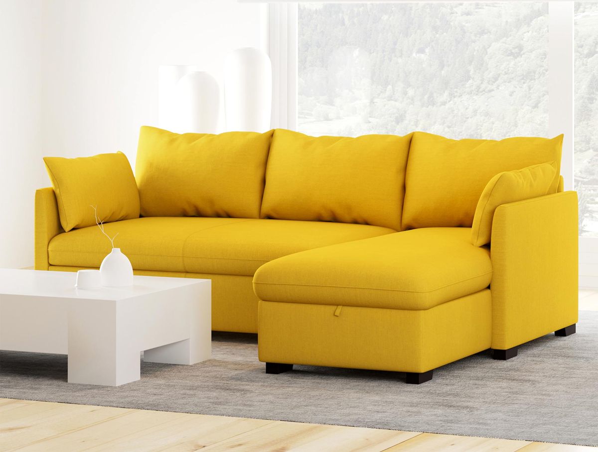 Decoracion elegir sofa chaise longue reversible tela COSY Conforama