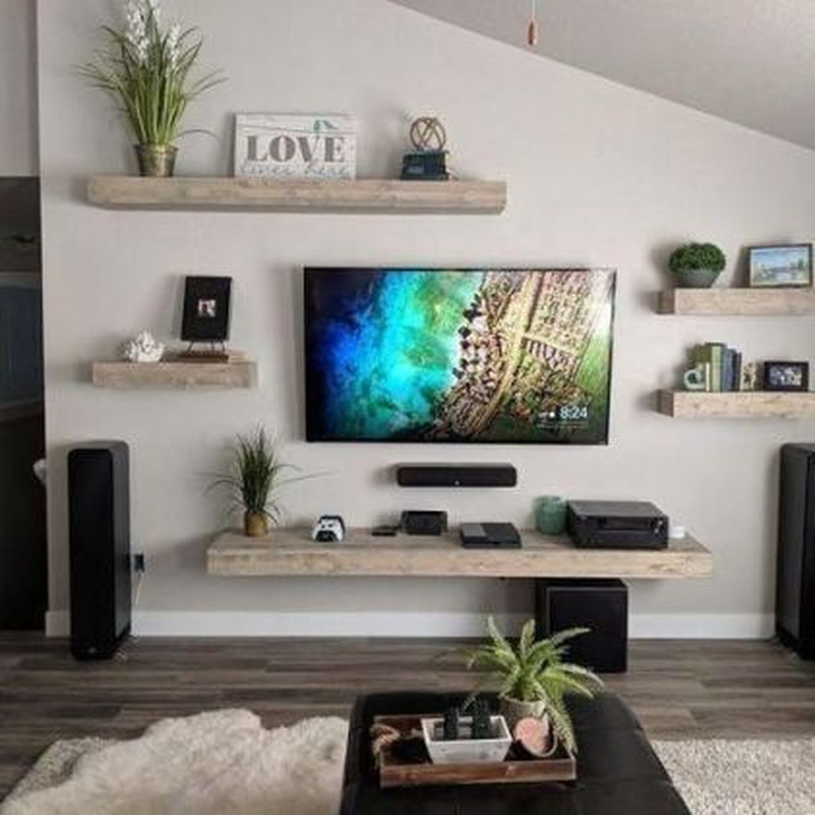 pared tv baldas gruesas