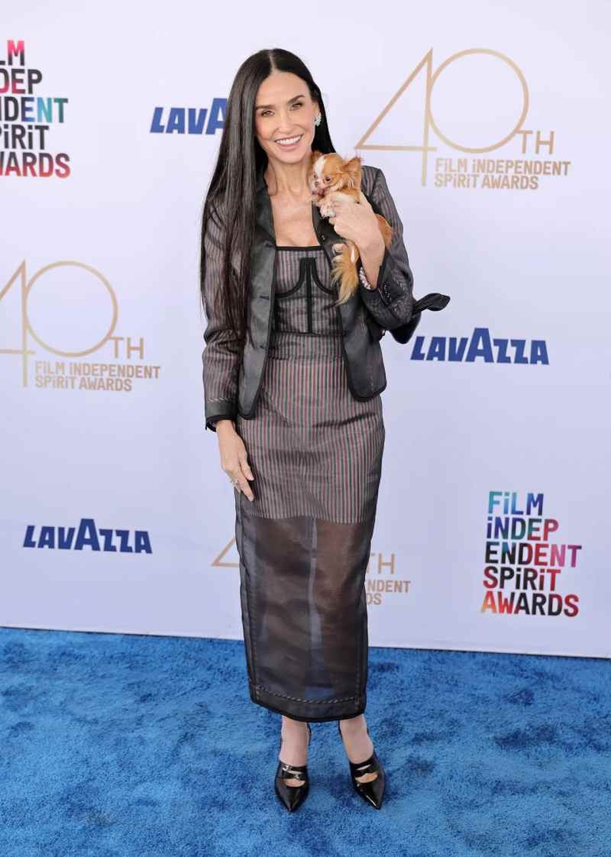 Demi Moore en la alfombra roja de los Spirit Awards 2025