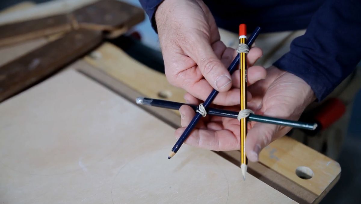 Cómo hacer o marcar círculos sin compás paso 2