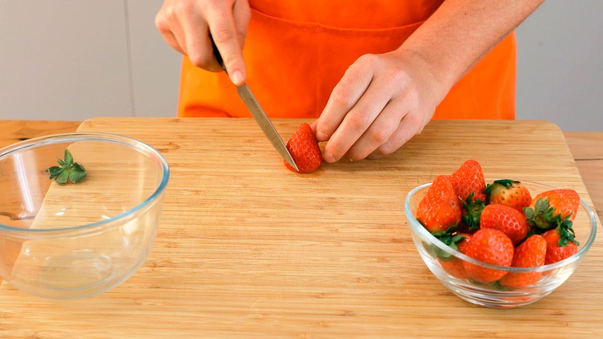 Helado de fresa casero   paso 1