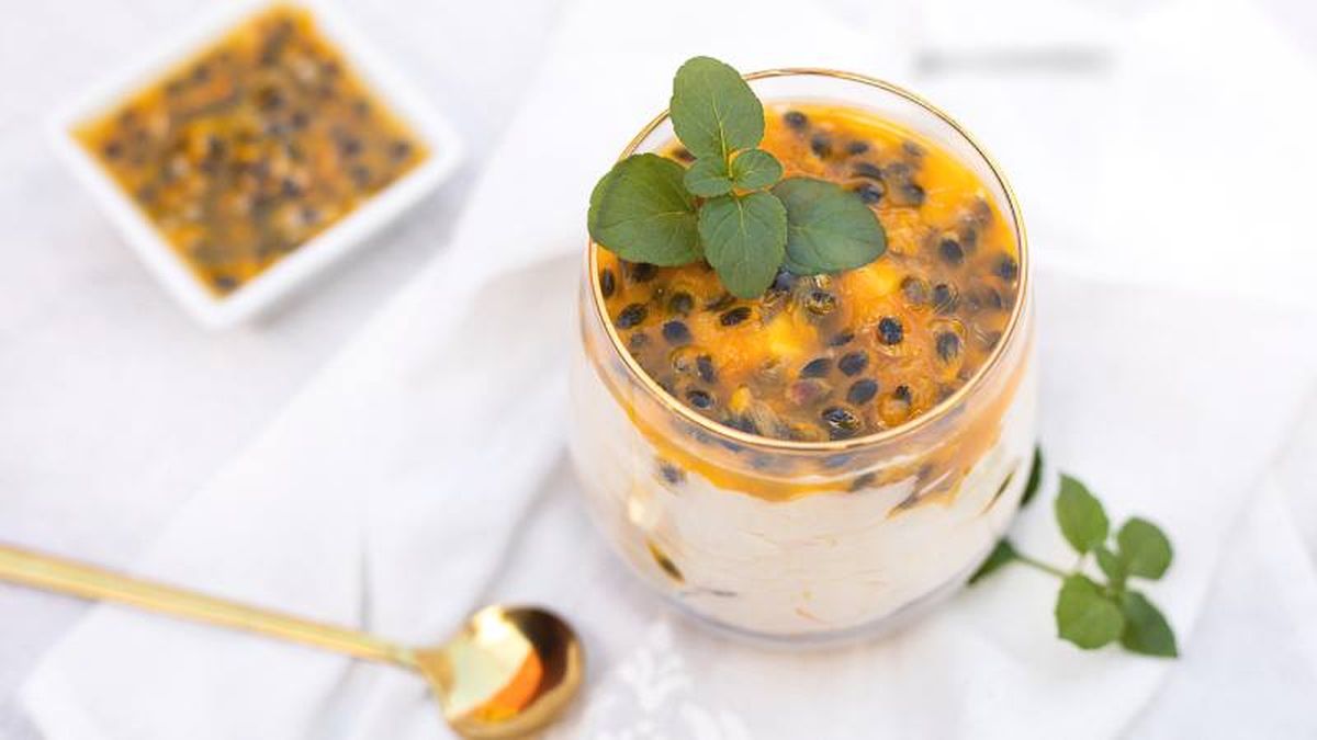 Yogur con maracuyá