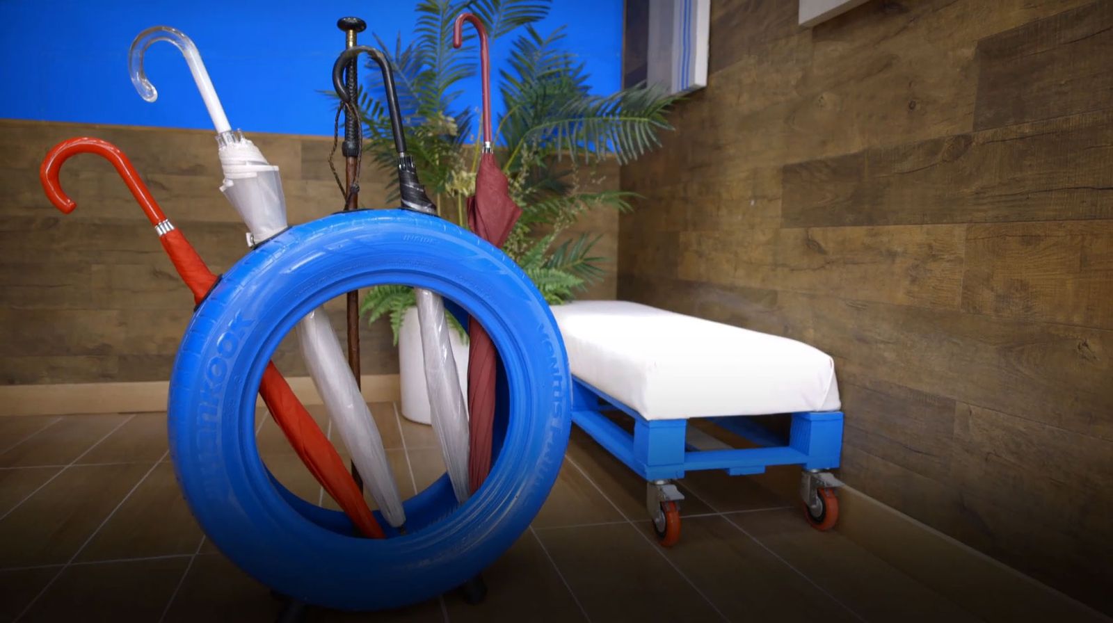 Cómo hacer un paragüero con un neumático