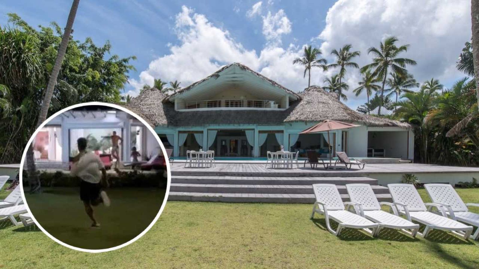 Villa Playa (la casa de las chicas) y frame de Montoya.