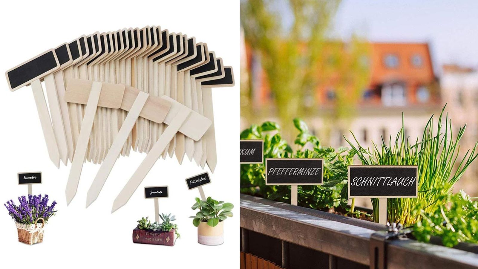 Etiquetas para las plantas y mini pizarras