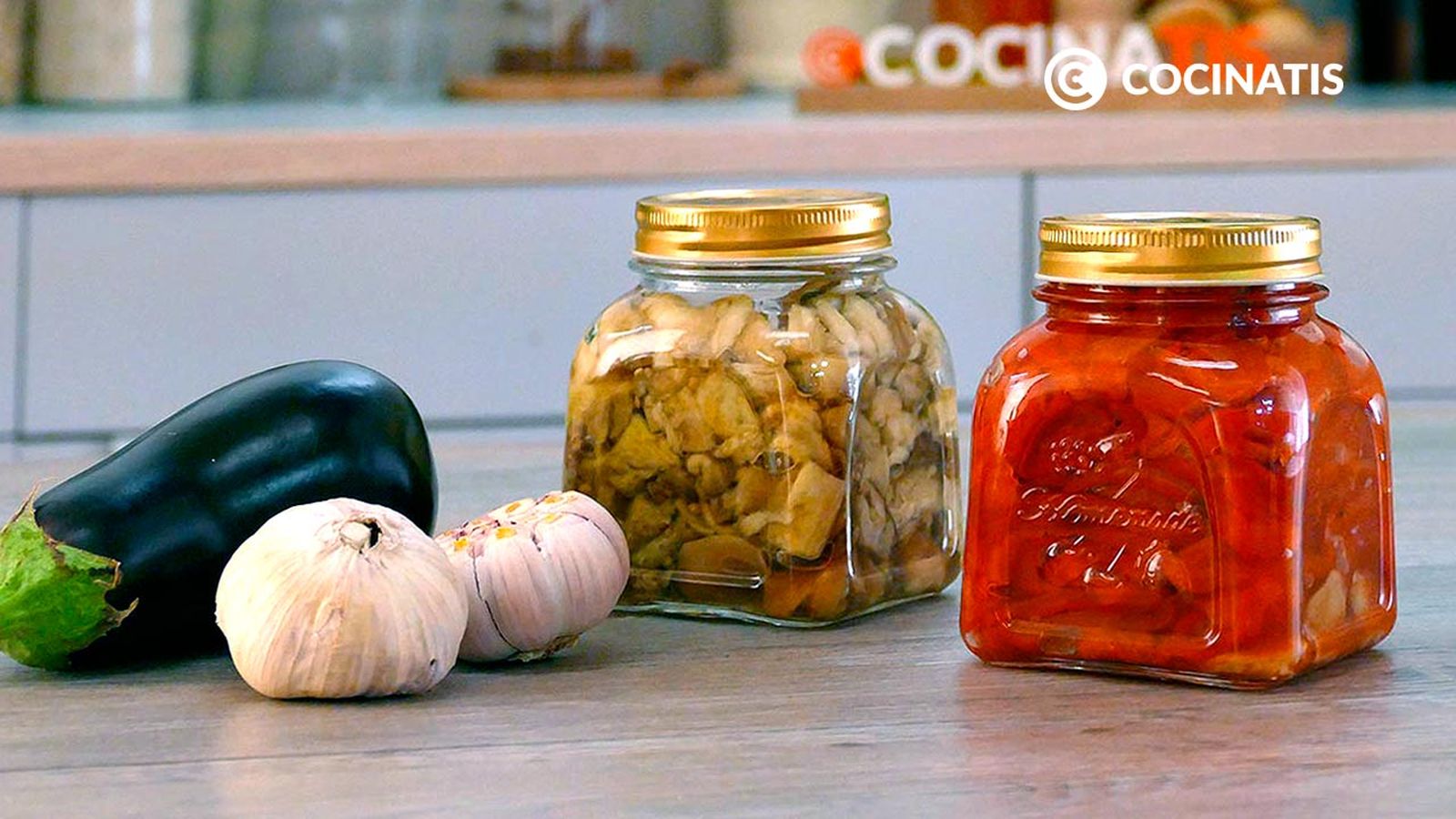 Receta de conservas de berenjena y pimientos asados