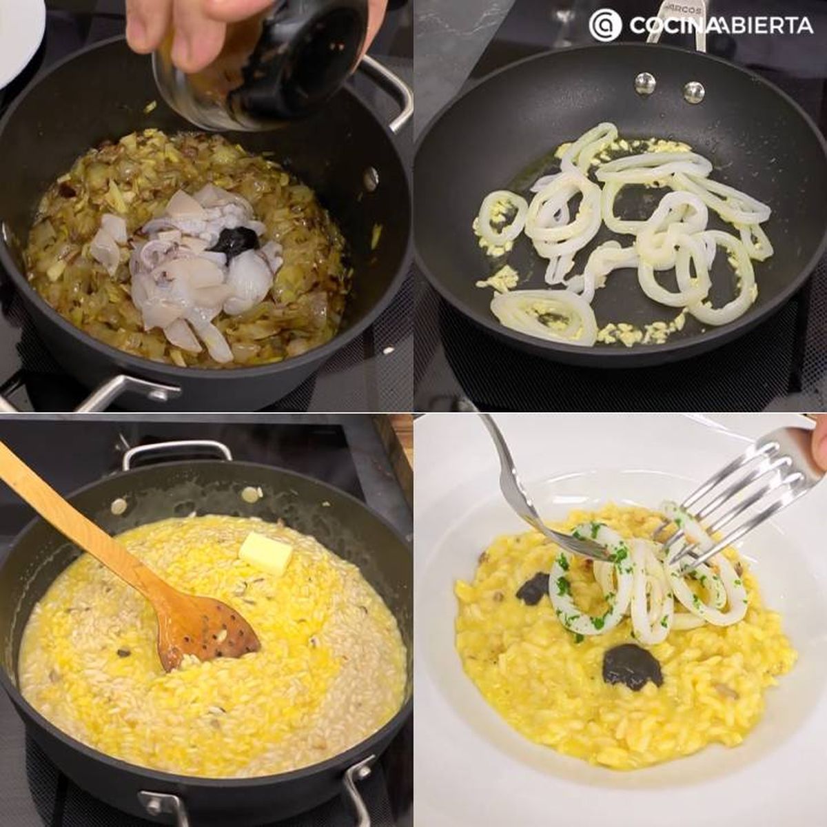 risotto de chipiron receta pasos