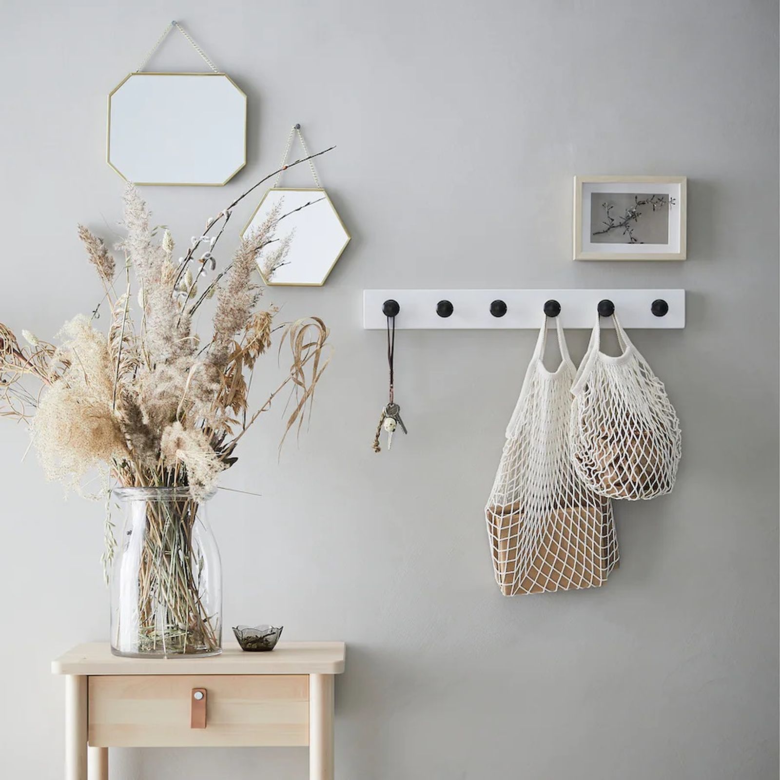 espejos decorativos lassbyn espejo 2 uds dorado octogono hexagono