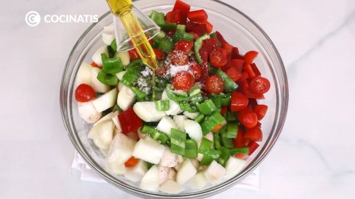 receta verduras en freidora de aire paso 2