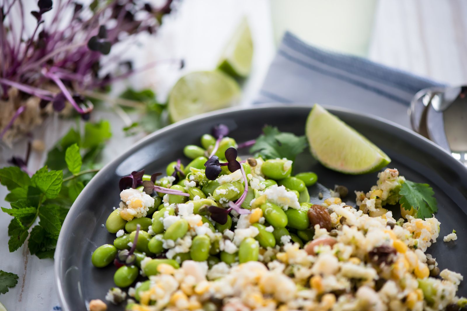 ensalada edamames