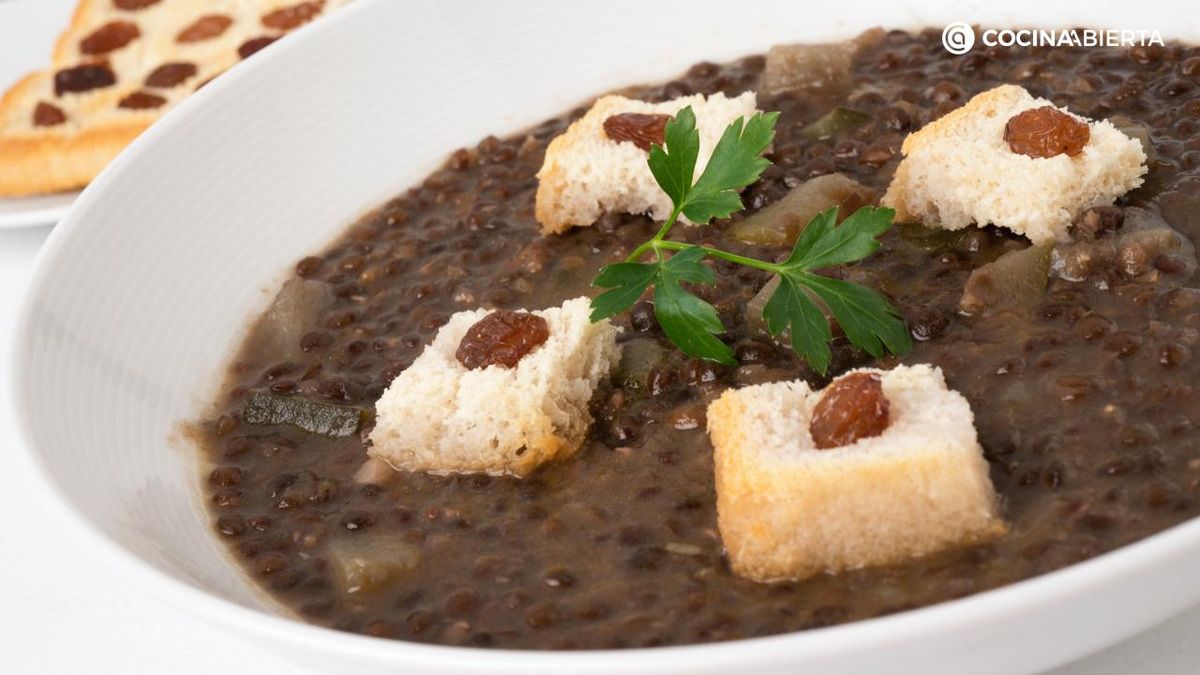 Receta de potaje de lentejas caviar