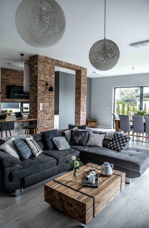 salon gris rustico pinterest Elle Decor