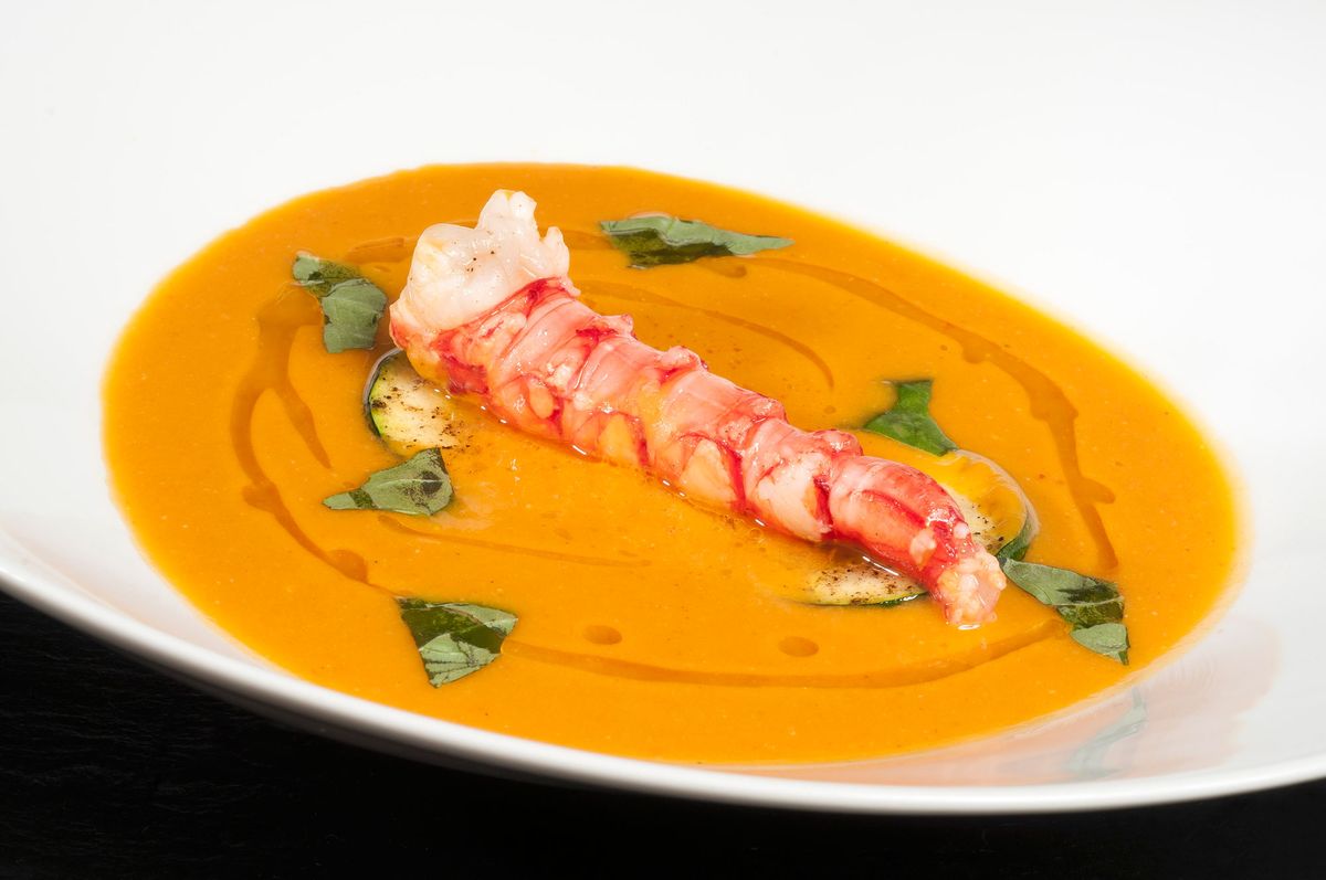 1723 Crema de calabaza y carabineros (907) xl