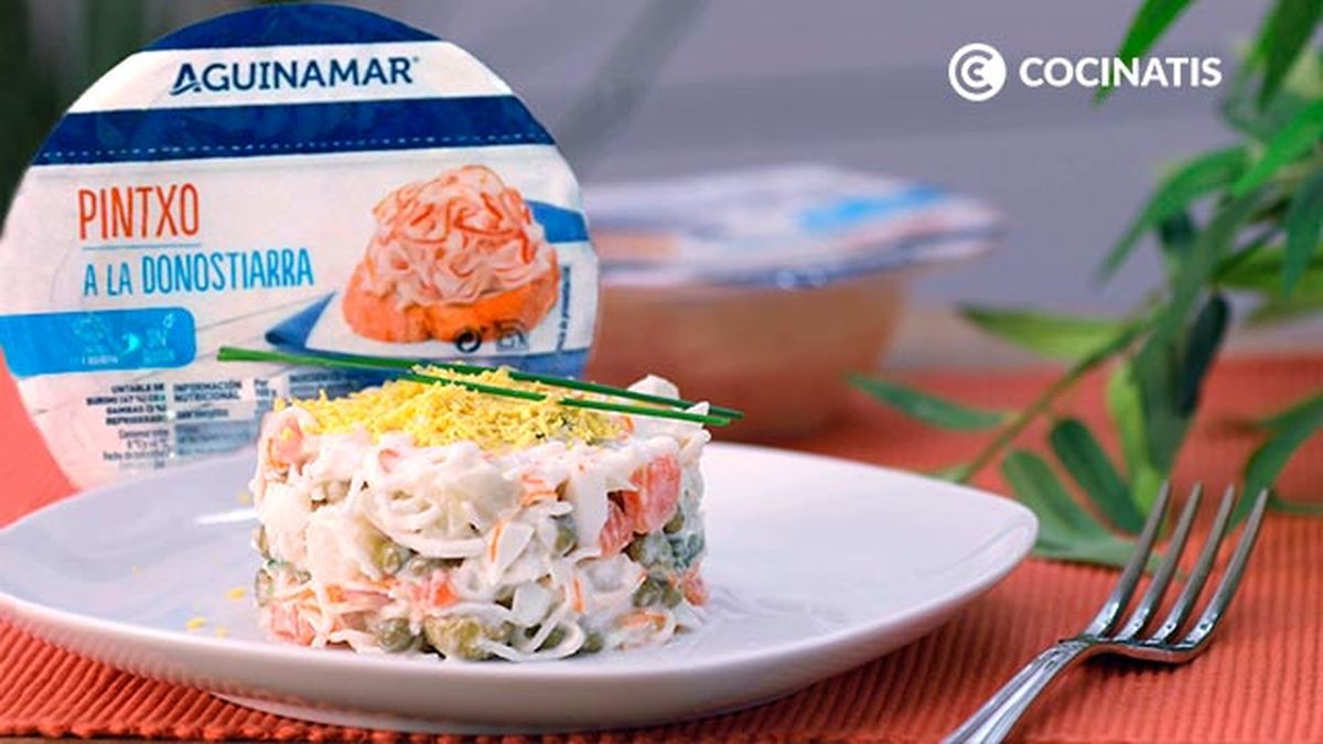 Receta de ensaladilla con pintxo donostiarra  paso 6