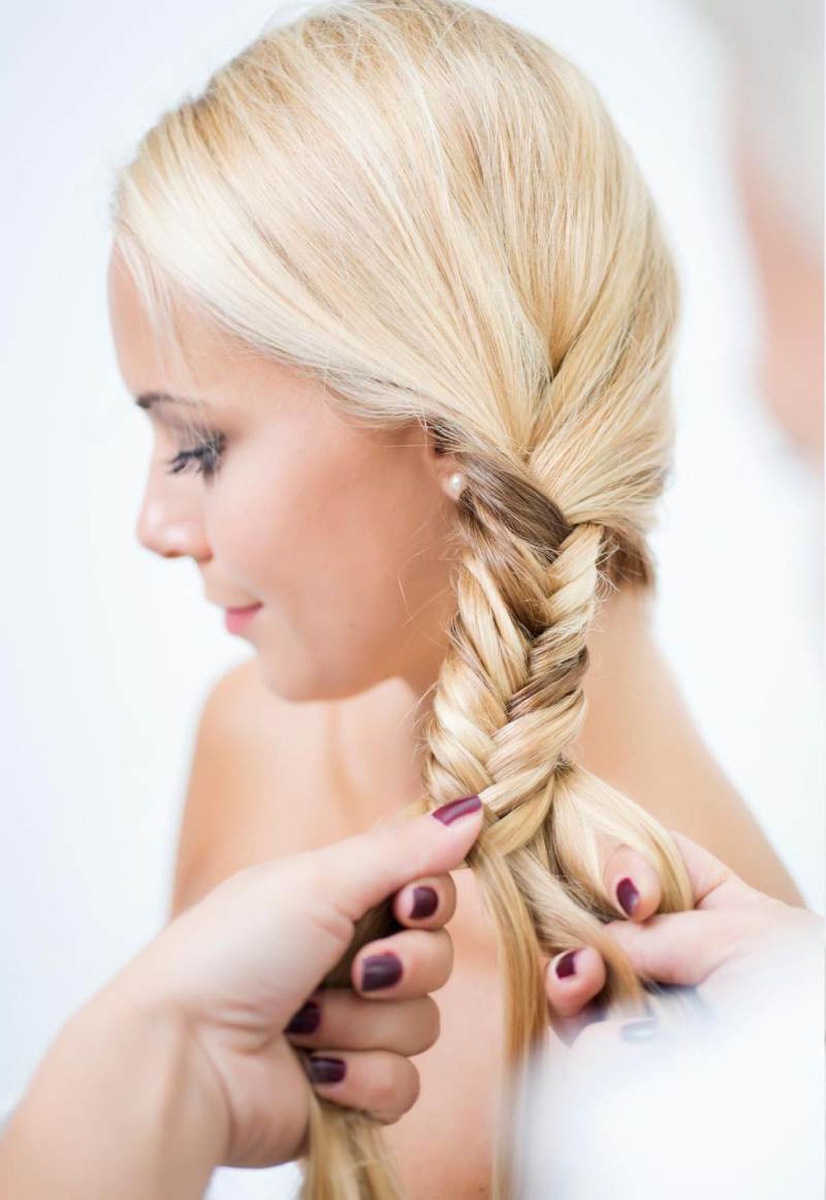 Realización de la trenza espiga