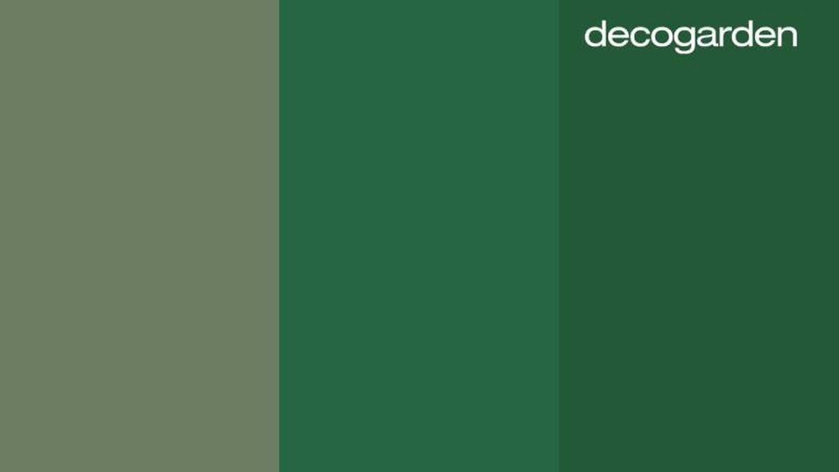 Tres tonalidades del verde bosque.