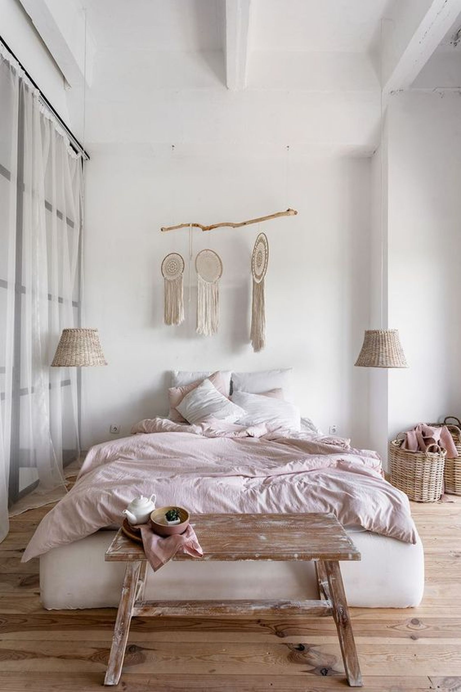2 dormitorio blanco madera desgastada wohngluck