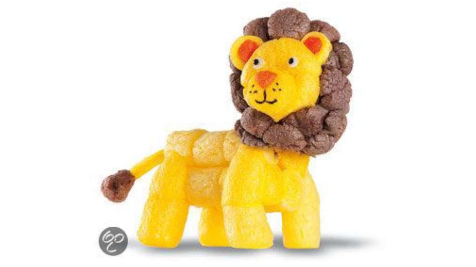 León hecho con playmais, una manualidad muy entretenida.