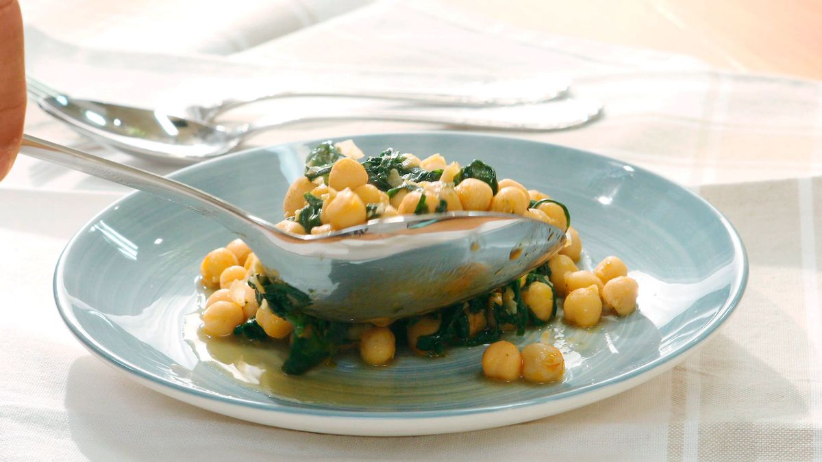 Garbanzos con espinacas   Paso 4