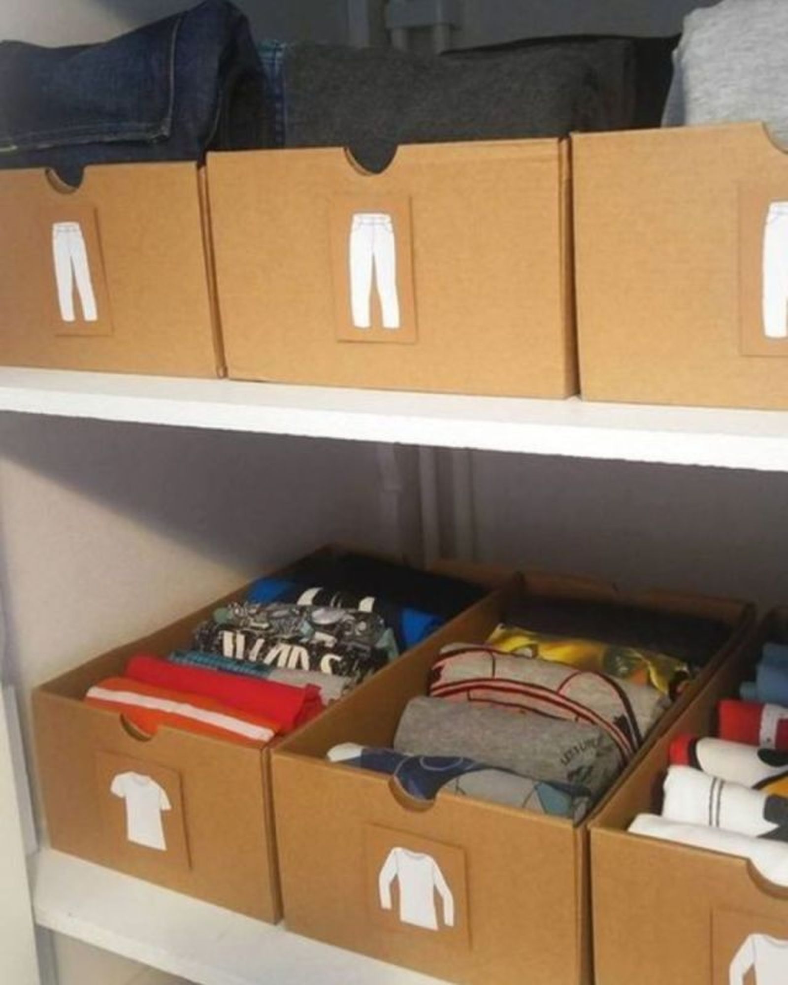 ideas reutilizar cajas carton organizadores para armarios