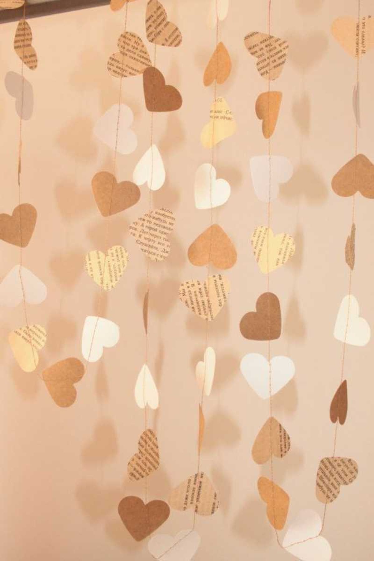 Guirnalda de corazones de San Valentín.