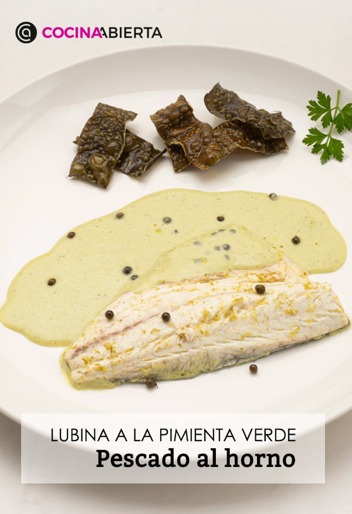 KARL66710320 lubina a la pimienta verde receta karlos arguinano presentacion
