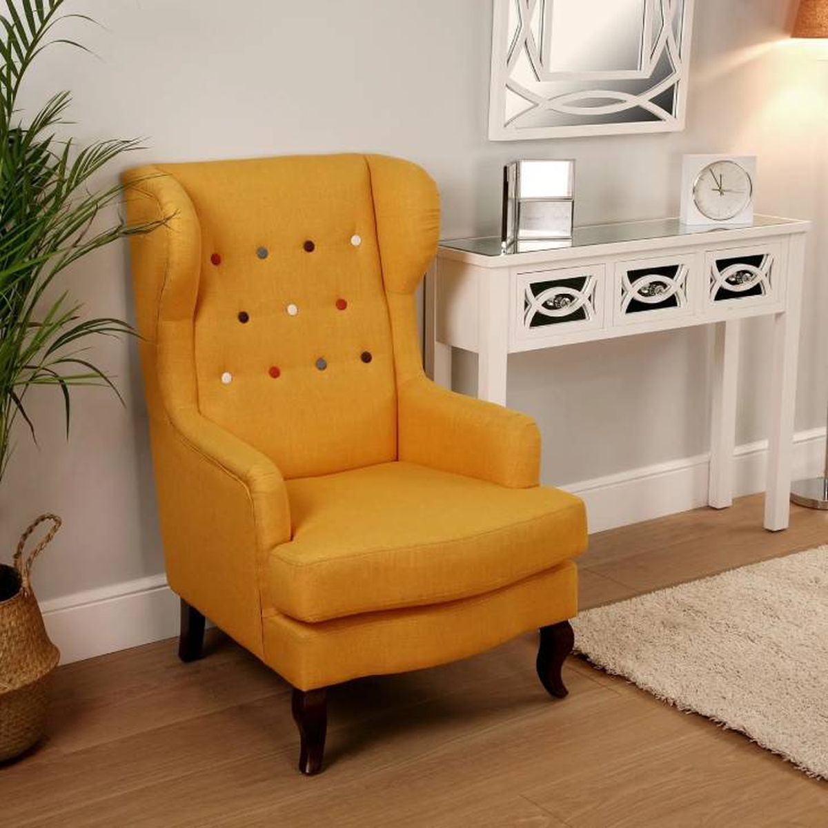 sillon orejero botones maisons du monde