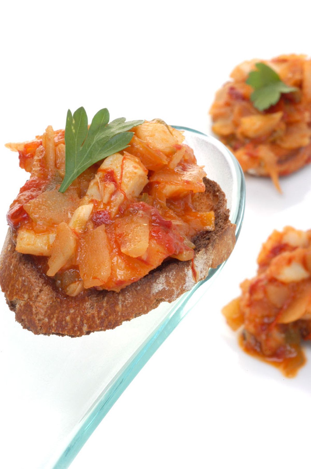 Canapés de bacalao al ajoarriero