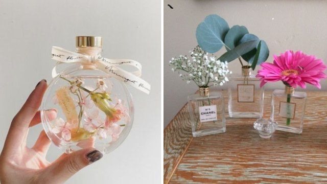 como reutilizar botes de perfumes vacios1