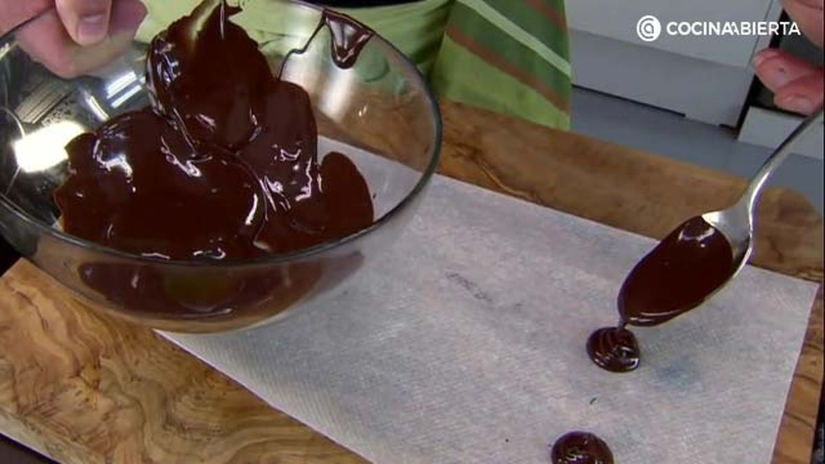 Bombones de chocolate para Navidad paso 2