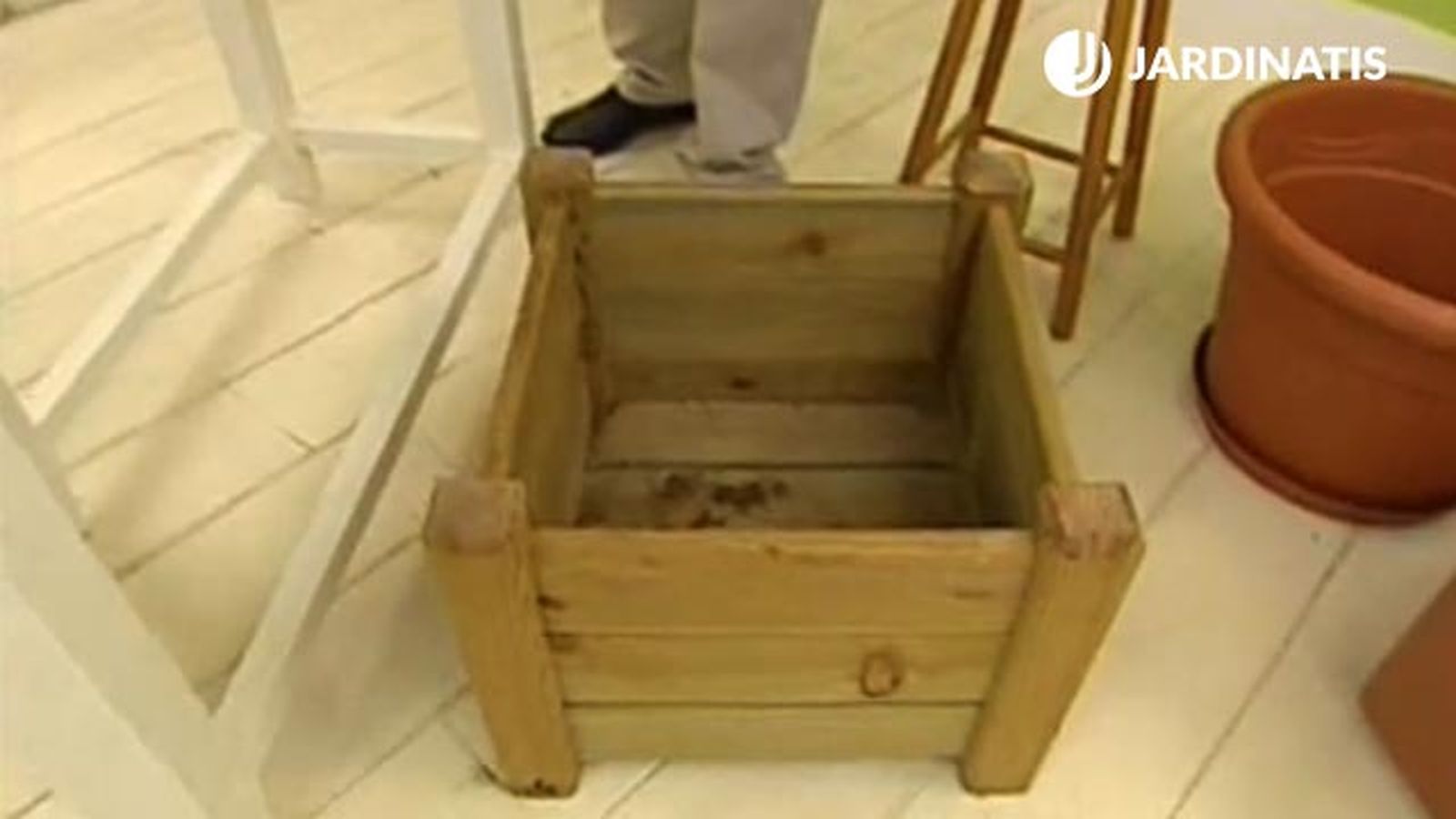 contenedor madera para plantas de la terraza deco 026 jardin