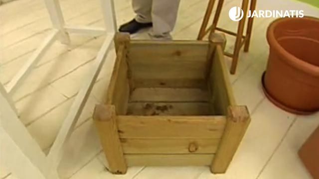 contenedor madera para plantas de la terraza deco 026 jardin