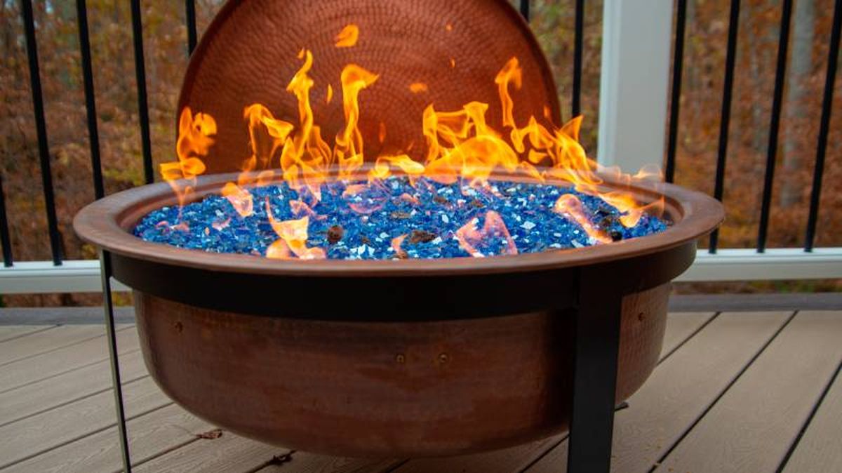 Fire glass en color azul