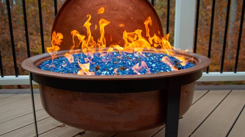 Fire glass en color azul