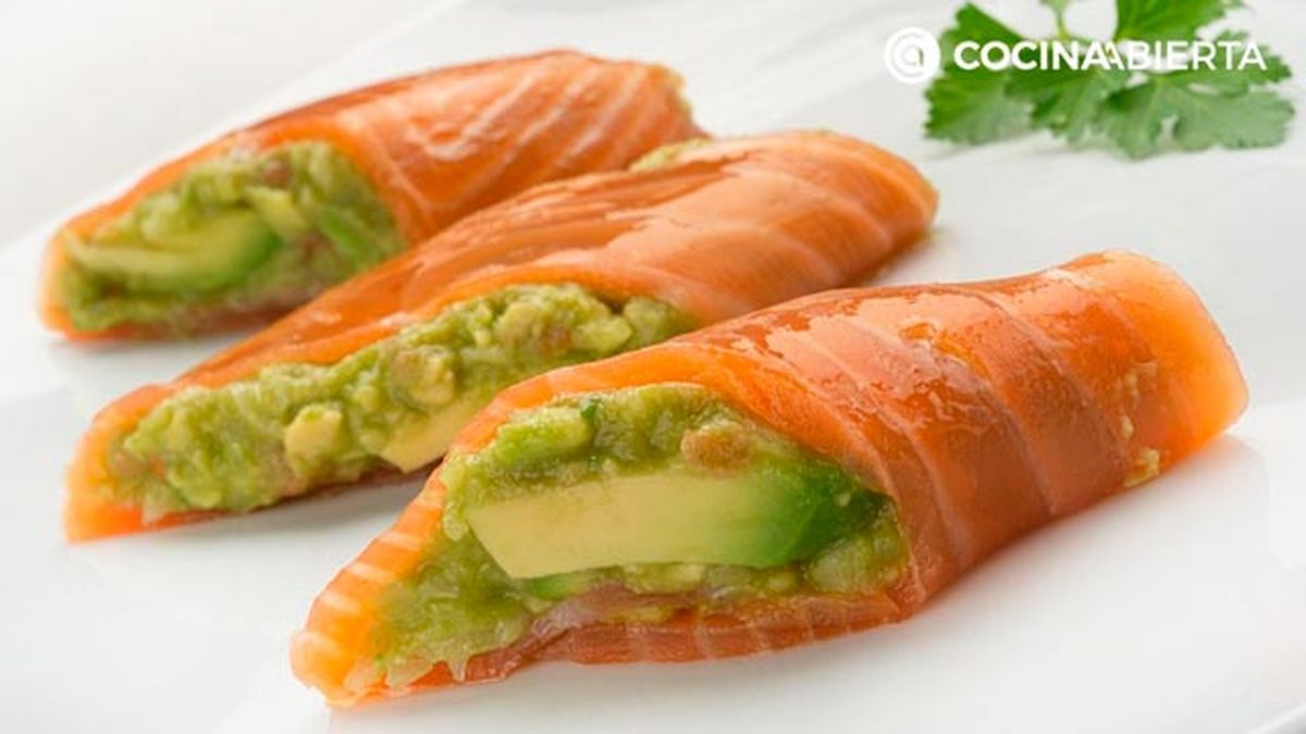 receta de rollitos de salmon con aguacate karlos arguinano