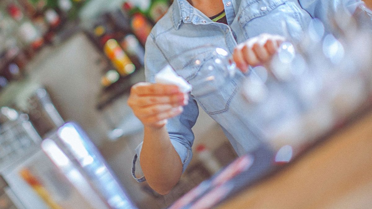 limpiar copas secado