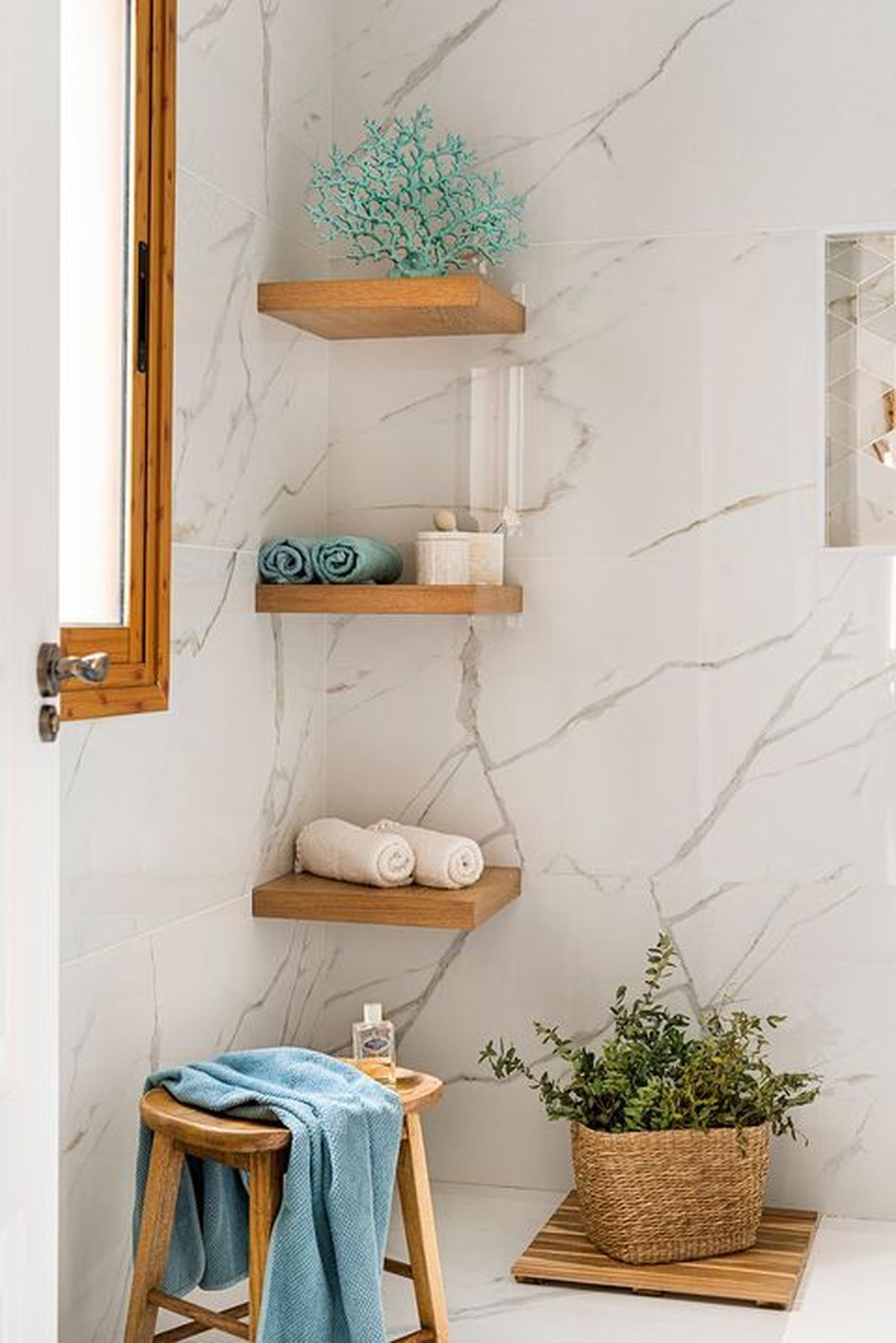 bano con banco madera pinterest Mi casa revista