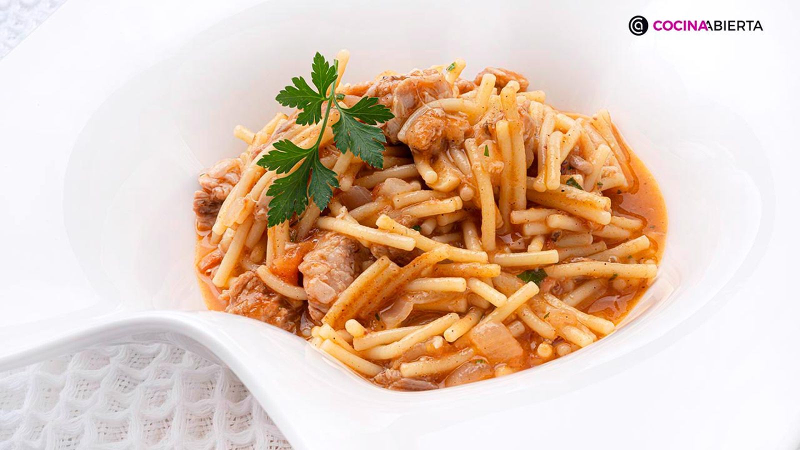 receta fideos cazuela costilla ka