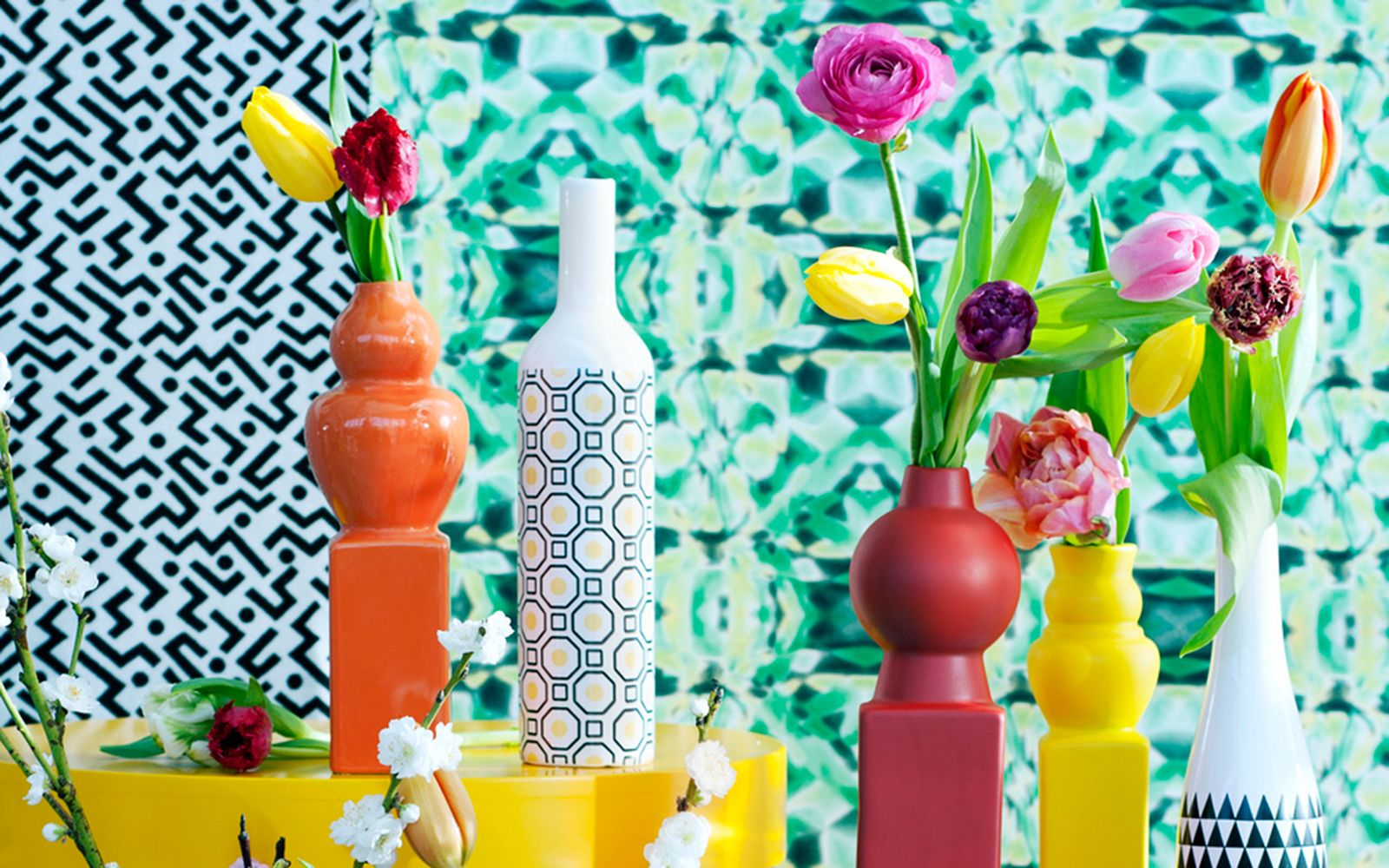 Decorar botellas para usar como jarrones