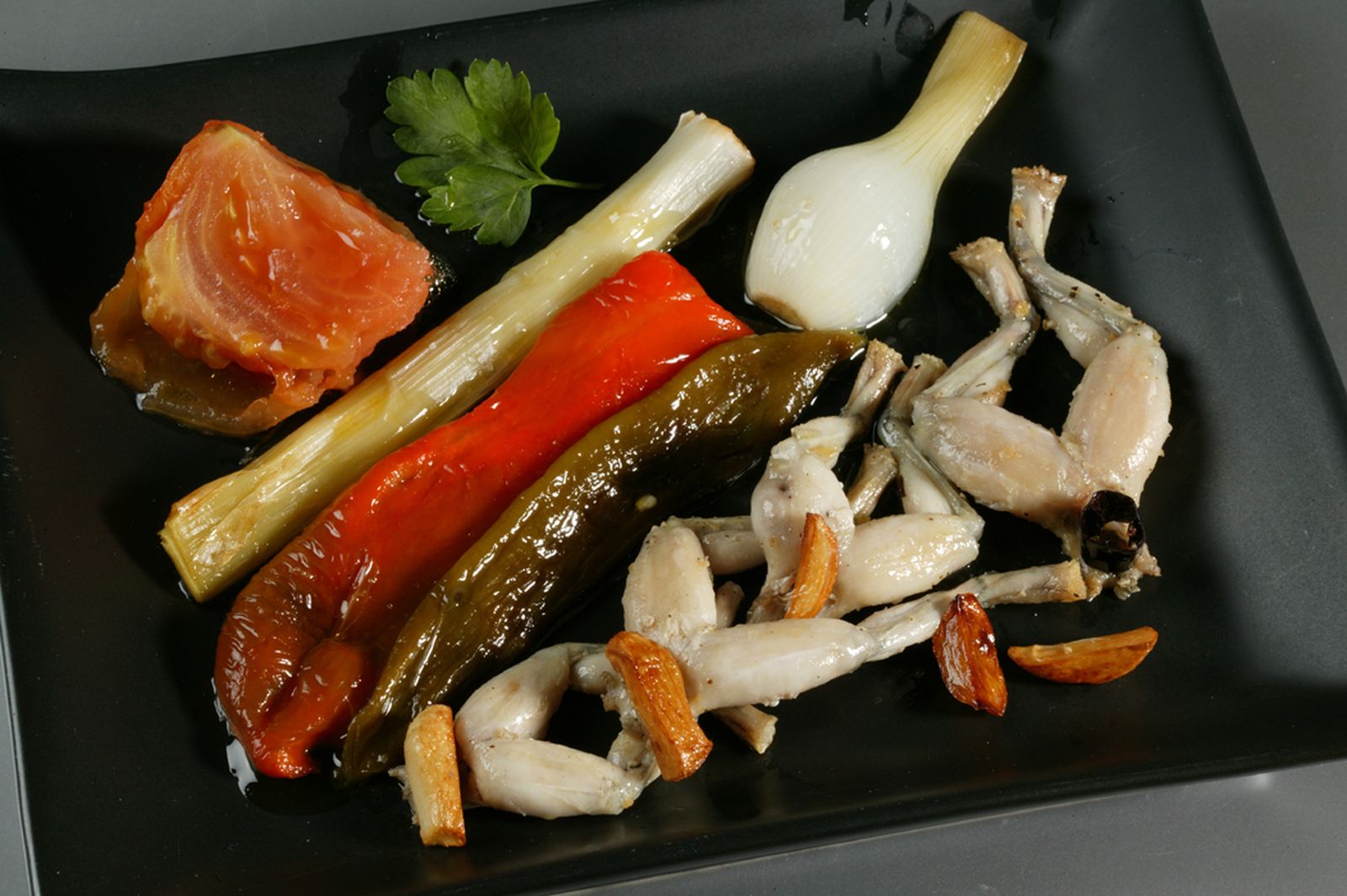 Ancas de rana al ajillo