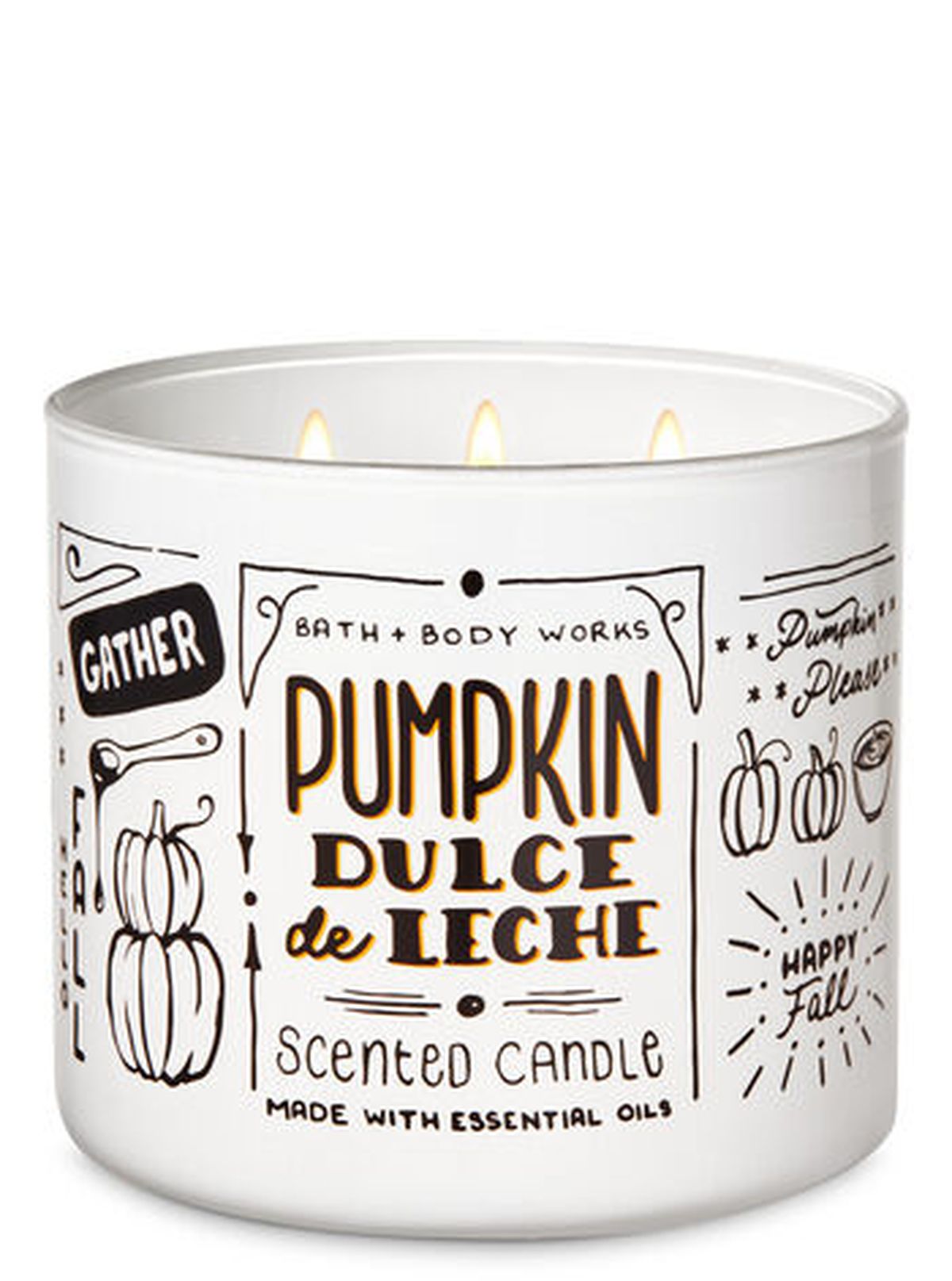 velas bath and body works pumpkin dulce de leche