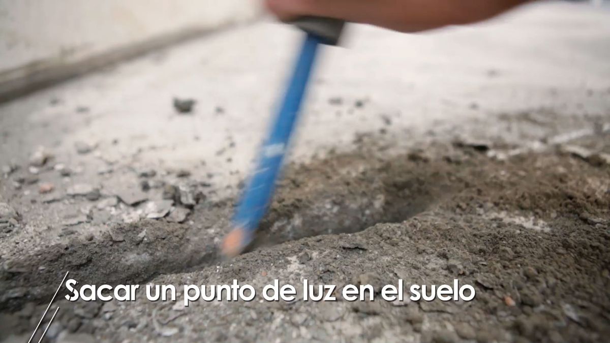 Cómo sacar un punto de luz en el suelo paso 2