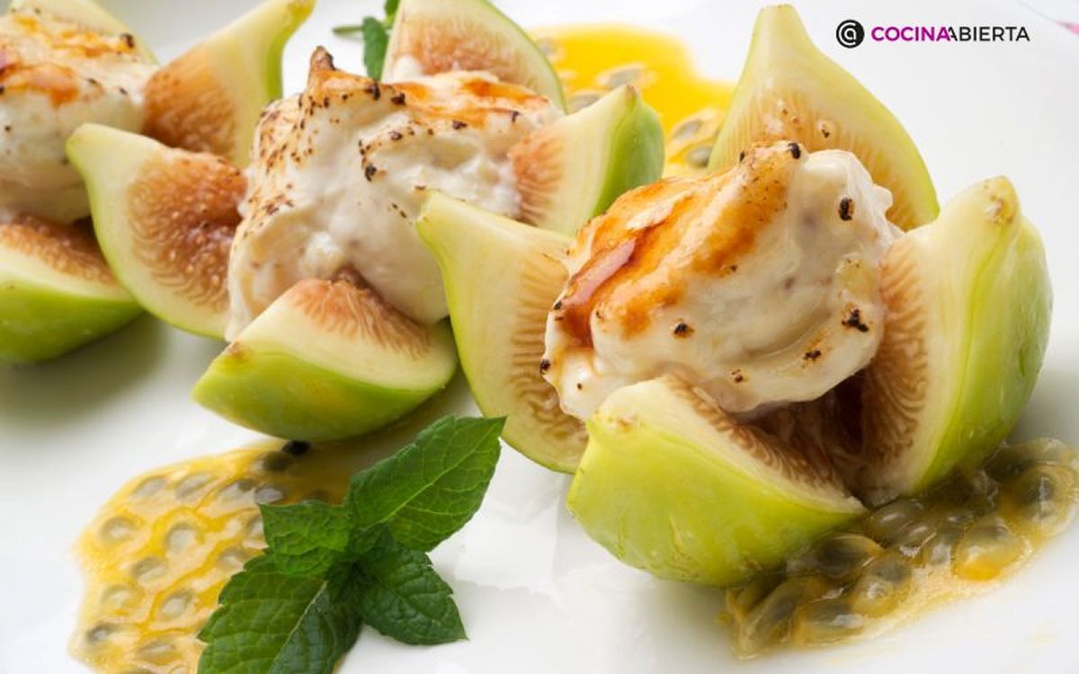 Higos rellenos de queso caramelizados, de Eva Arguiñano